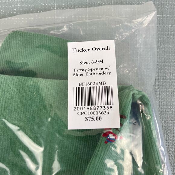 Classic Prep Childrenswear Tucker Overalls Frosty Spruce Skier 6-9 Months NWT - Picture 6 of 8